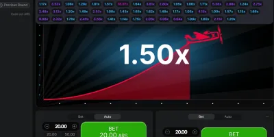 Aviator game in the 20bet app